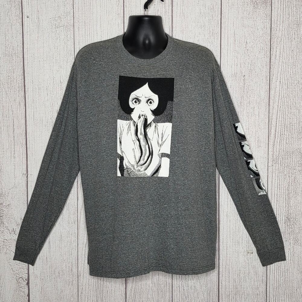 Junji Ito Collection x Ripple Junction Anime Manga Horror Slug Snail Shirt, XL